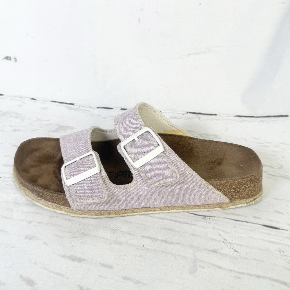 Papillio by Birkenstock Arizona Sandals Women's 40 US 9 Purple Canvas Slip On
